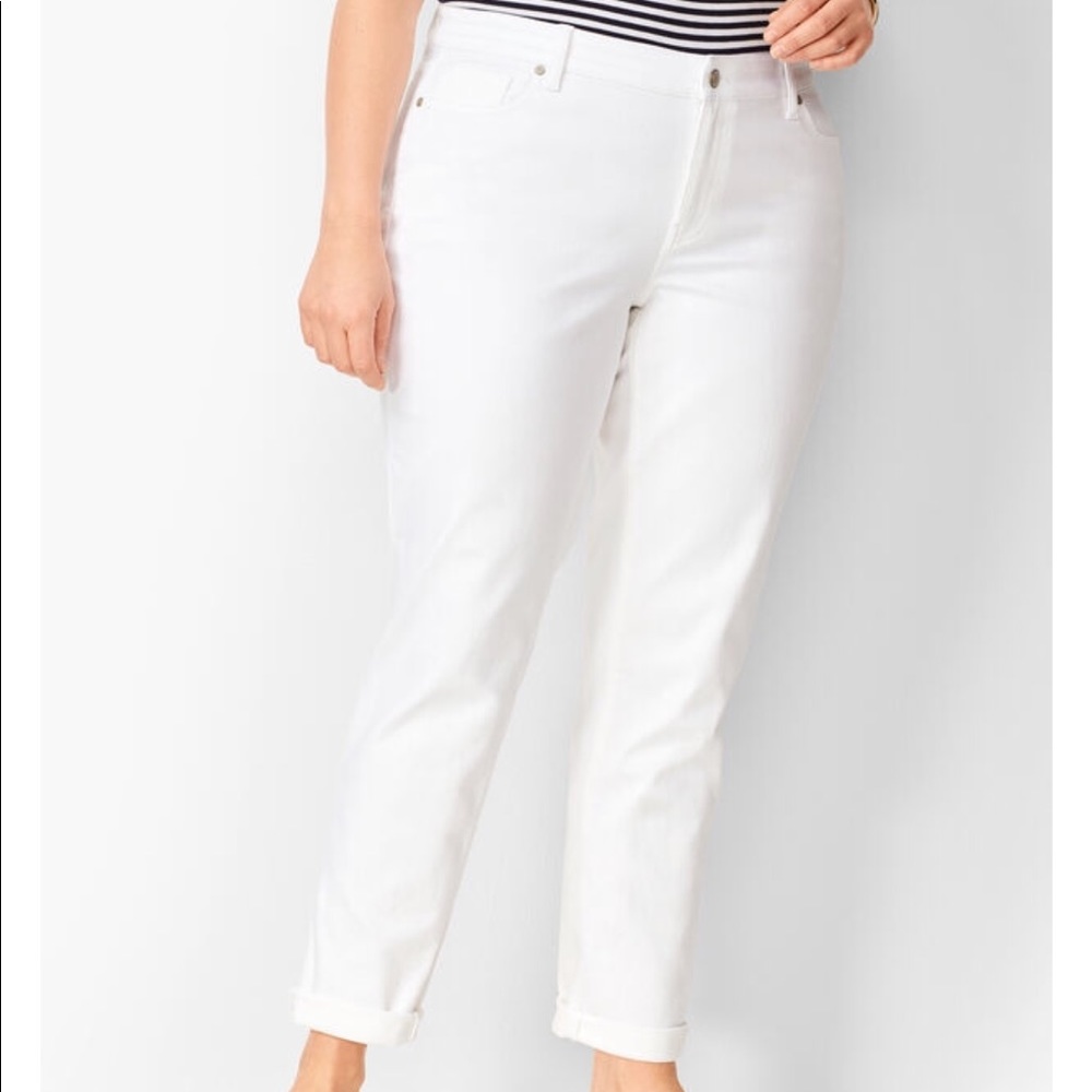 White Boyfriend Jeans From Talbots